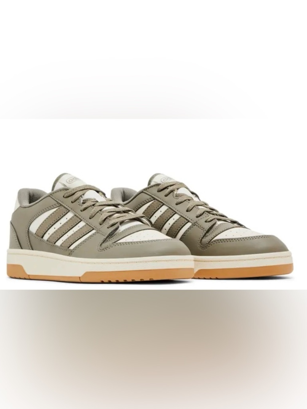 adidas New Low-Top Sneakers in Olive and Cream
